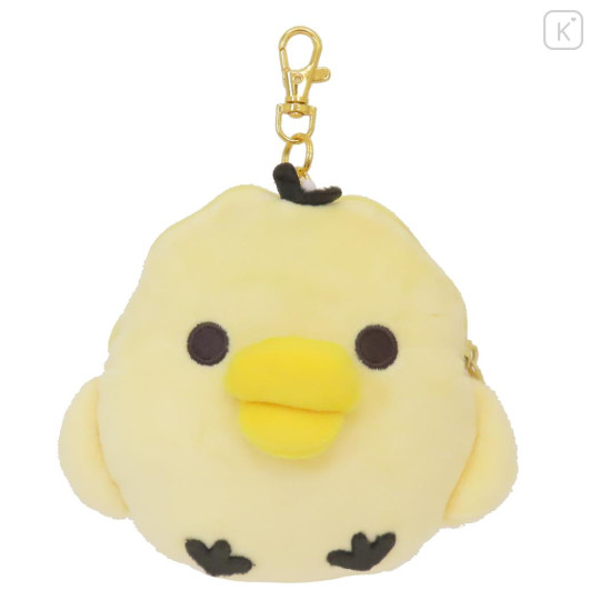 Japan San-X Plush Pass Case Pouch with Reel - Kiiroitori - 1