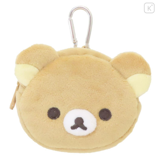Japan San-X Mini Accessory Pouch with Carabiner - Rilakkuma : Face - 1