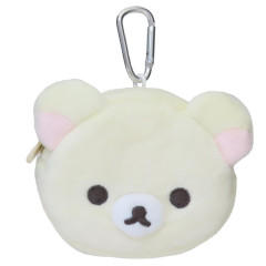 Japan San-X Mini Accessory Pouch with Carabiner - Korilakkuma : Face