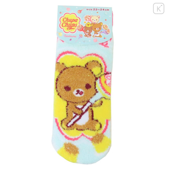 Japan San-X Fluffy Socks - Rilakkuma : Chupa Chups Turquoise - 1