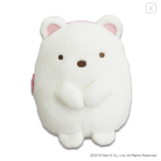 Japan San-X Smapita Plush Pouch Phone Holder - Sumikko Gurashi : Shirokuma - 1