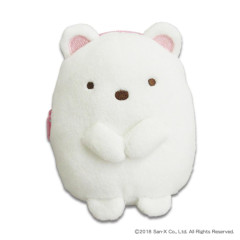Japan San-X Smapita Plush Pouch Phone Holder - Sumikko Gurashi : Shirokuma