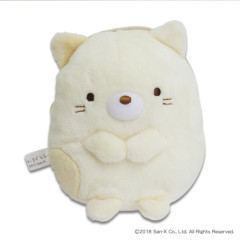 Japan San-X Smapita Plush Pouch Phone Holder - Sumikko Gurashi : Neko