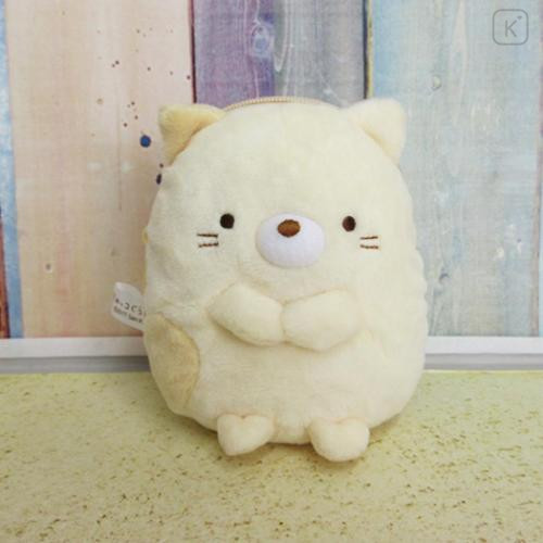 Japan San-X Smapita Plush Pouch Phone Holder - Sumikko Gurashi : Neko - 5