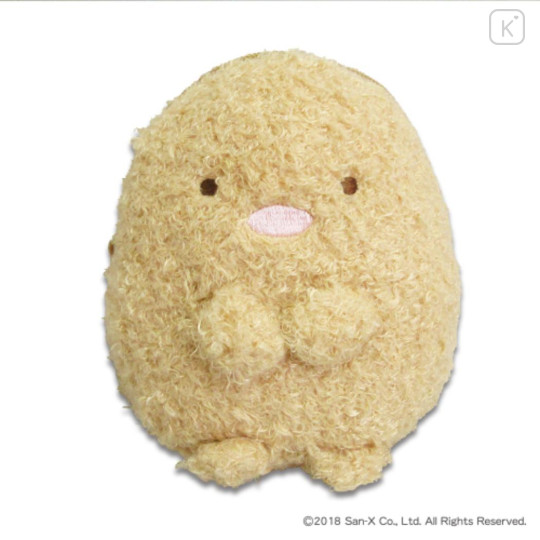 Japan San-X Smapita Plush Pouch Phone Holder - Sumikko Gurashi : Tonkatsu Fried Pork - 1