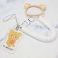 Japan San-X Multi-coil Spring Smartphone Strap Phone Charm - Rilakkuma : Apple - 2