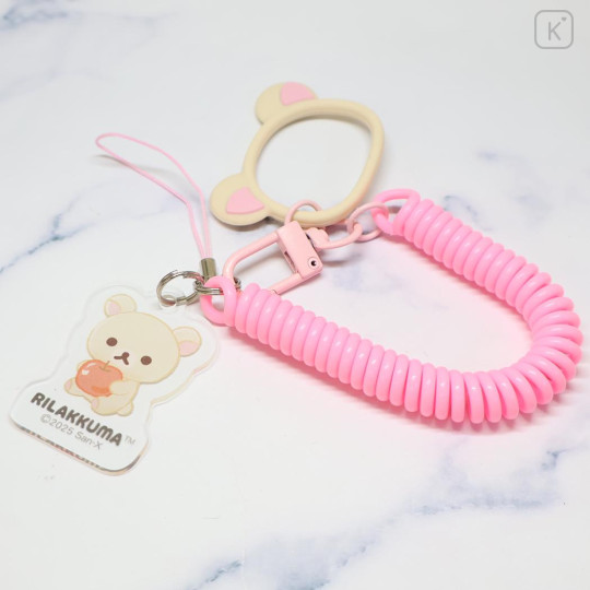 Japan San-X Multi-coil Spring Smartphone Strap Phone Charm - Korilakkuma : Apple - 2