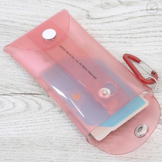 Japan San-X Clear Multi Case (S) - Rilakkuma : Pink - 3