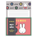 Japan Miffy Letter Envelope Set - Miffy : Miffy & Music Pink - 1