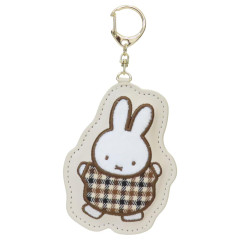 Japan Miffy Sagara Embroidery Keychain - Miffy : Quilted Check