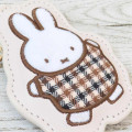 Japan Miffy Sagara Embroidery Keychain - Miffy : Quilted Check - 3