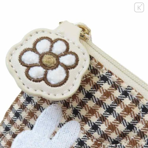 Japan Miffy Smartphone Shoulder Pouch - Miffy : Quilted Check - 5