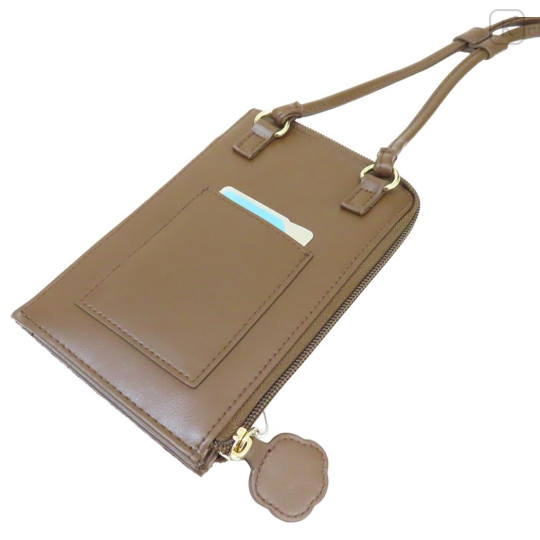 Japan Miffy Smartphone Shoulder Pouch - Miffy : Red Brown Quilted Check - 2