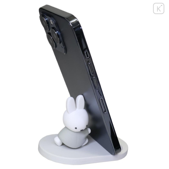 Japan Miffy Mascot Smartphone Stand - Miffy : Grey - 3