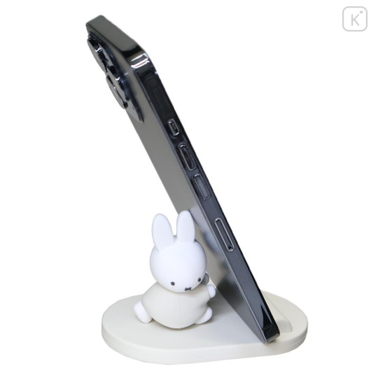 Japan Miffy Mascot Smartphone Stand - Miffy : Light Grey - 3