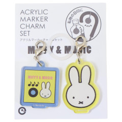 Japan Miffy Acrylic Marker Charm Set - Miffy : Miffy & Music Yellow