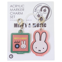 Japan Miffy Acrylic Marker Charm Set - Miffy : Miffy & Music Pink