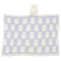 Japan Miffy Fluffy Lap Blanket with Mascot - Miffy : Light Grey - 1