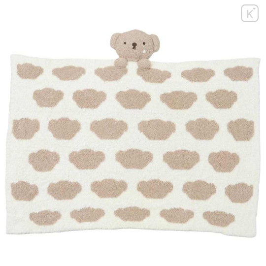 Japan Miffy Fluffy Lap Blanket with Mascot - Boris : Light Brown - 1