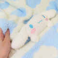 Japan Sanrio Fluffy Lap Blanket with Mascot - Cinnamoroll : Light Blue - 2