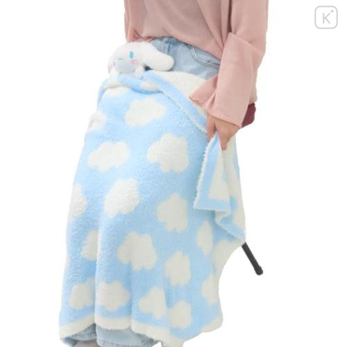 Japan Sanrio Fluffy Lap Blanket with Mascot - Cinnamoroll : Light Blue - 4