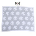 Japan Sanrio Fluffy Lap Blanket with Mascot - Kuromi : Light Grey - 1