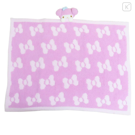 Japan Sanrio Fluffy Lap Blanket with Mascot - My Melody : Light Pink - 1