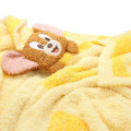 Japan Tom and Jerry Fluffy Lap Blanket with Mascot - Jerry Yellow - 2