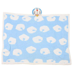 Japan Doraemon Fluffy Lap Blanket with Mascot - Light Blue