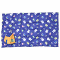 Japan Miffy Lap Blanket with Mascot Pouch - Miffy : Fruits Navy - 1