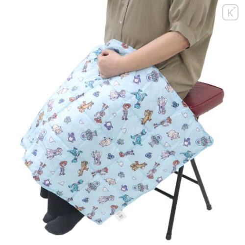 Japan Disney Lap Blanket with Mascot Pouch - Toy Story : Light Blue - 5