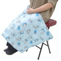 Japan Doraemon Lap Blanket with Mascot Pouch - Memorization Bread Light Blue - 5