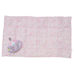 Japan Sanrio Lap Blanket with Mascot Pouch - Ausement Park Light Pink