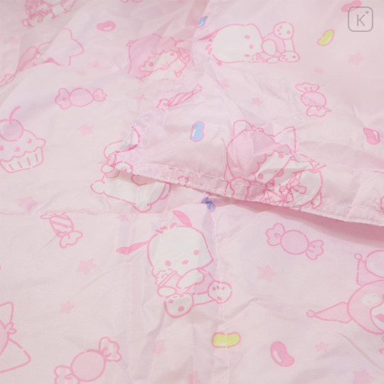Japan Sanrio Lap Blanket with Mascot Pouch - Ausement Park Light Pink - 2