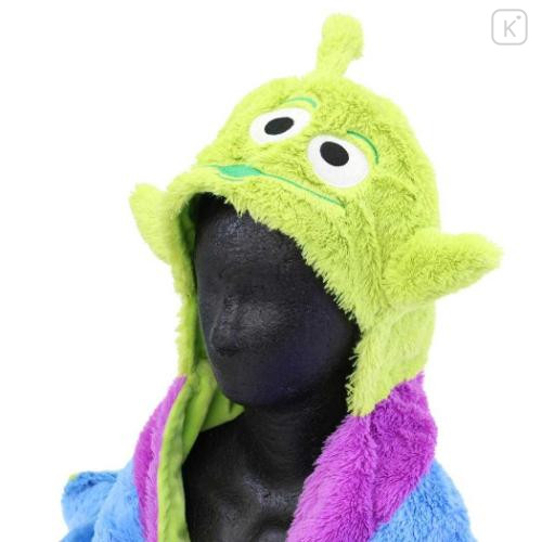 Japan Disney Fluffy Hooded Blanket - Toy Story Little Green Men Aliens - 5