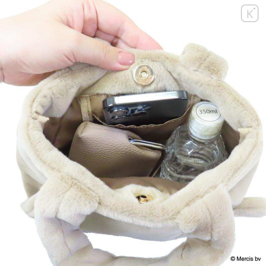 Japan Miffy Die-cut Mascot Handbag - Boris : Bruna Face Fur - 3