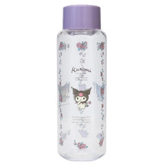 Japan Sanrio Water Bottle 350ml - Kuromi : Flower Purple