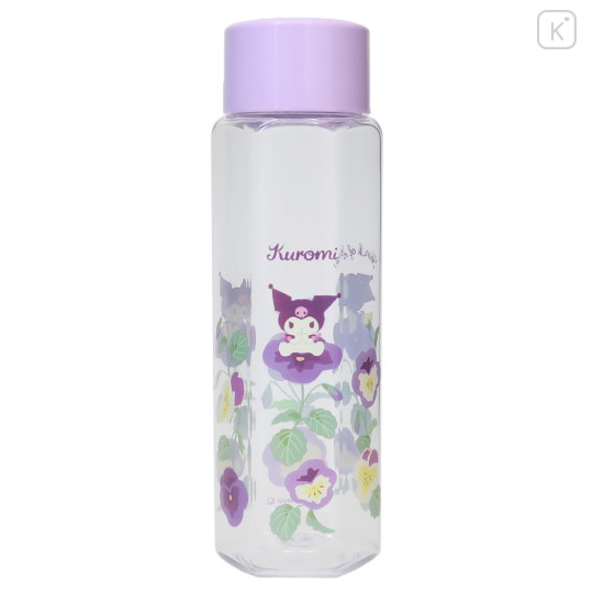 Japan Sanrio Water Bottle 250ml - Kuromi : Flower Purple - 1