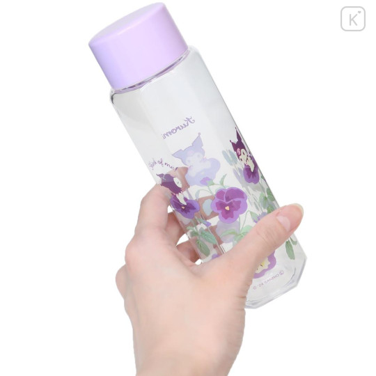 Japan Sanrio Water Bottle 250ml - Kuromi : Flower Purple - 2