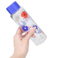 Japan Moomin Water Bottle 350ml - Little My & Moomintroll & Snufkin : Flower Blue - 2