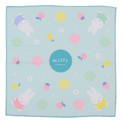 Japan Miffy Self Adhesive Bento Lunch Cloth - Miffy : Fruits Turquoise