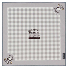 Japan Peanuts Self Adhesive Bento Lunch Cloth - Snoopy & Woodstock : Gingham Grey