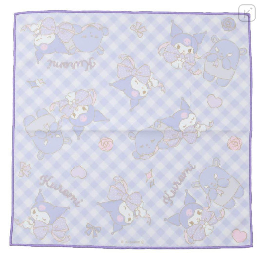Japan Sanrio Self Adhesive Bento Lunch Cloth - Kuromi : Big Ribbon - 1