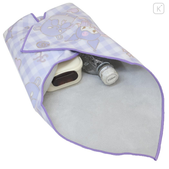 Japan Sanrio Self Adhesive Bento Lunch Cloth - Kuromi : Big Ribbon - 3