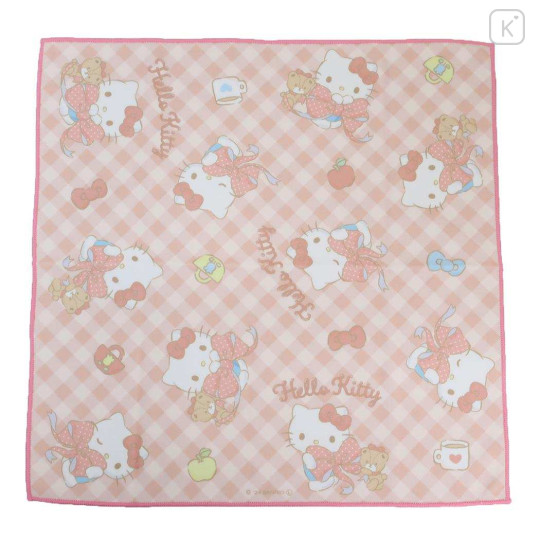 Japan Sanrio Self Adhesive Bento Lunch Cloth - Hello Kitty : Big Ribbon - 1