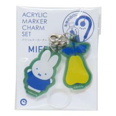 Japan Miffy Acrylic Marker Charm Set - Miffy : Fruits Perry