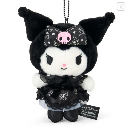 Japan Sanrio Original Mascot Holder - Kuromi's Special Key 20th Anniversary Dress - 2