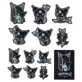 Japan Sanrio Original Sticker Set - Kuromi's Special Key 20th Anniversary Hologram Silver Foil - 2