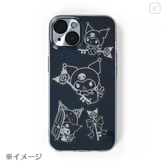 Japan Sanrio Original Sticker Set - Kuromi's Special Key 20th Anniversary Hologram Silver Foil - 5