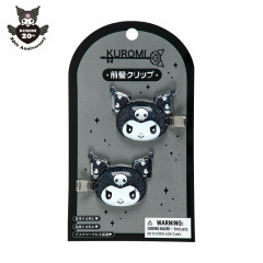 Japan Sanrio Original Hair Bangs Clip 2pcs Set - Kuromi's Special Key 20th Anniversary